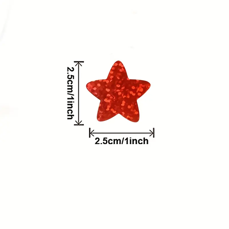 500pcs Vibrant Colorful Laser Star Stickers - Hand Decorated, Reusable, Easy to Peel, Self-Adhesive Labels for Christmas, Holiday, Birthday Party Gift, Decorations, and DIY Crafts - Perfect Gift Seal Labels for Any Occasion 5