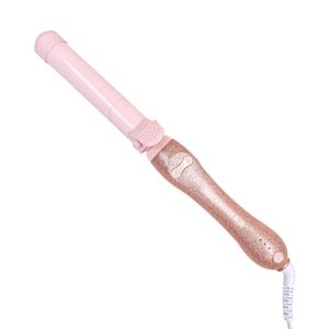 Beachwaver Co. B1.25 Rotating Curling Iron - Pink Glitter - Lightweight Ceramic Curler For All Hair Types