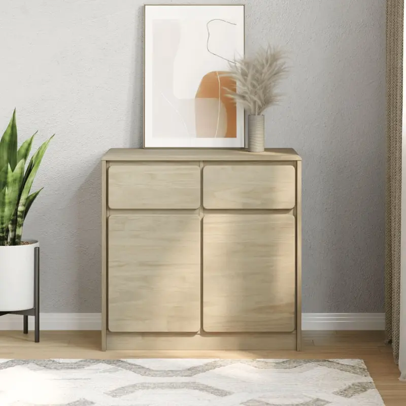 Sideboard Sauda Oak 80X43X75.5 Cm Solid Wood Pine 2