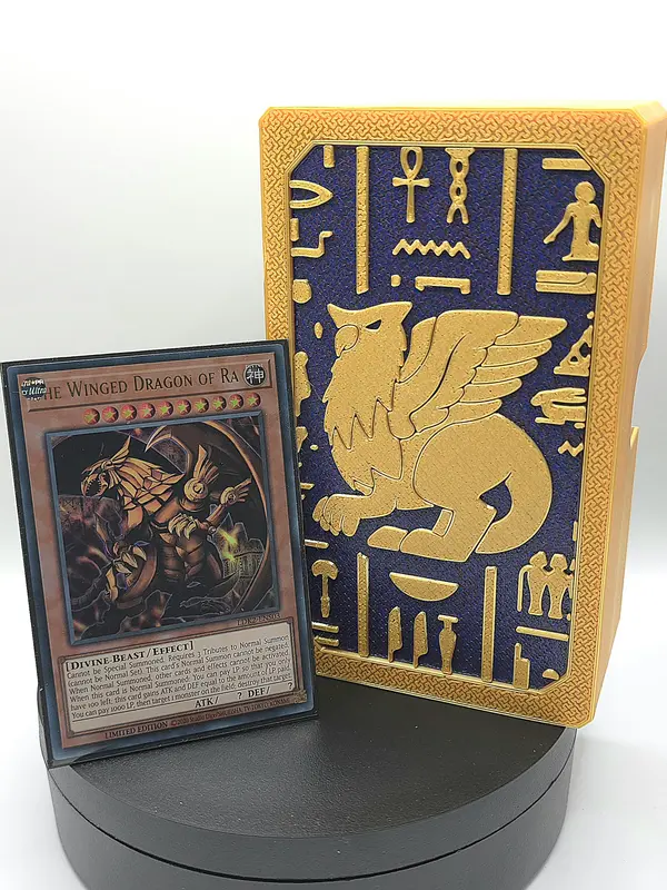 Ancient Tablet Ra Deck Box – 100 Card Capacity with Dice/Token Drawer 4