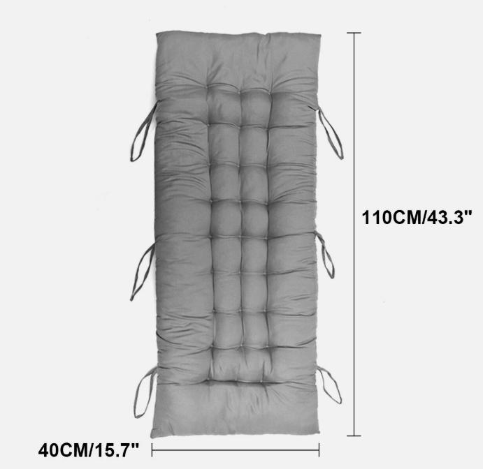 Thick Sun Lounger Cushion Garden Outdoor Recliner Chair Seat Pad Comfort 3