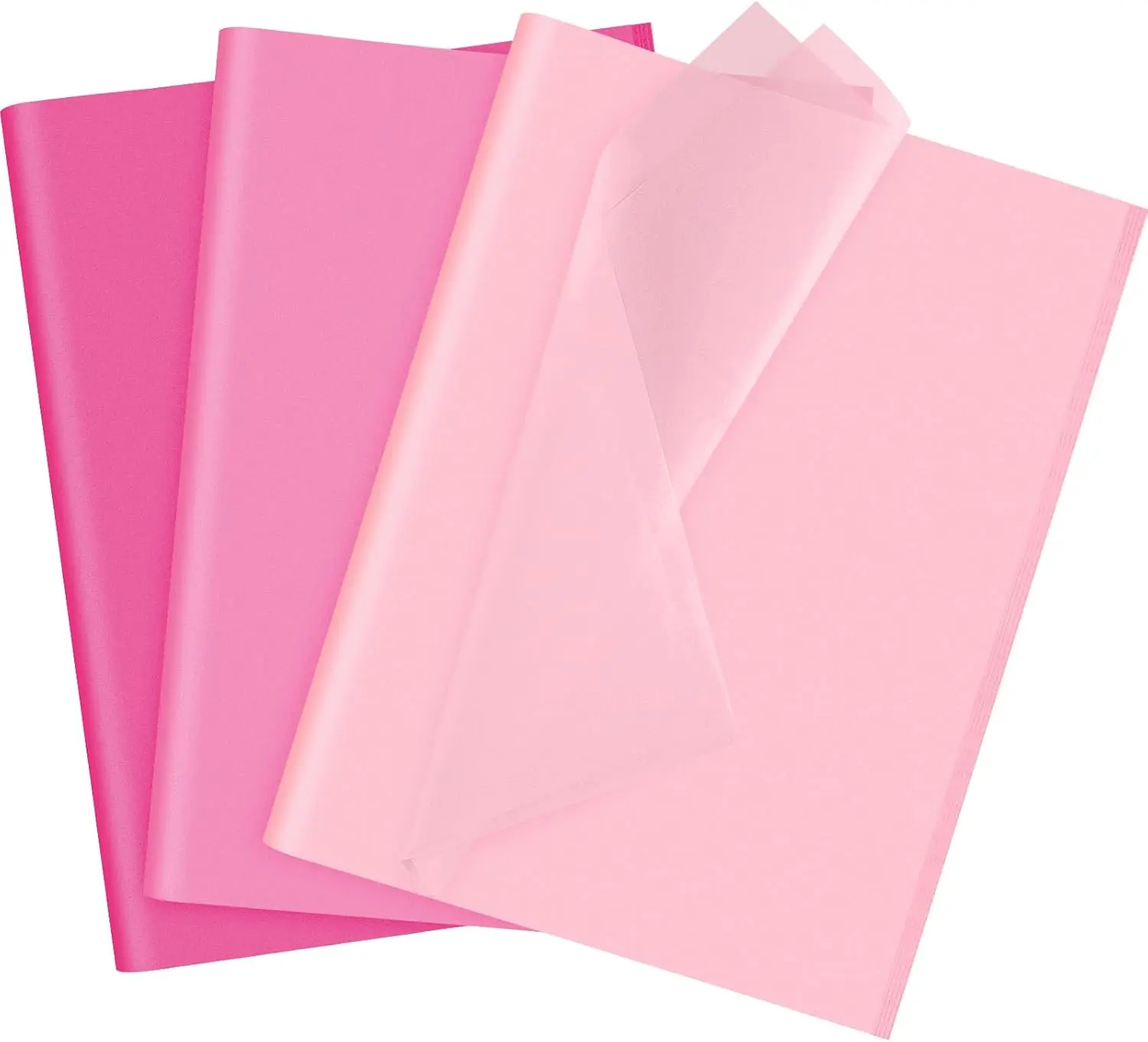 Assorted Pink Tissue Paper Set 60 Sheets Gift Wrapping Paper Paper Bulk 3 Colors for Valentine's Day DIY Birthday Wedding Baby Shower Easter Gift Wrapping Decoration