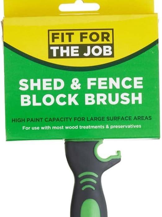 4 inch Large Capacity Shed And Fence Block Brush for Rapid Painting of Sheds & Fences and Other Garden Woodwork, Shed Brush 2