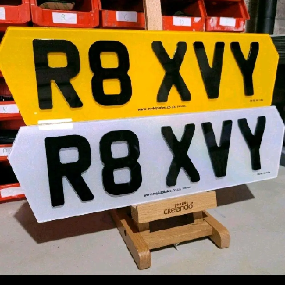 Hex shaped lambo style 3D Gel/4D Car Number Plates