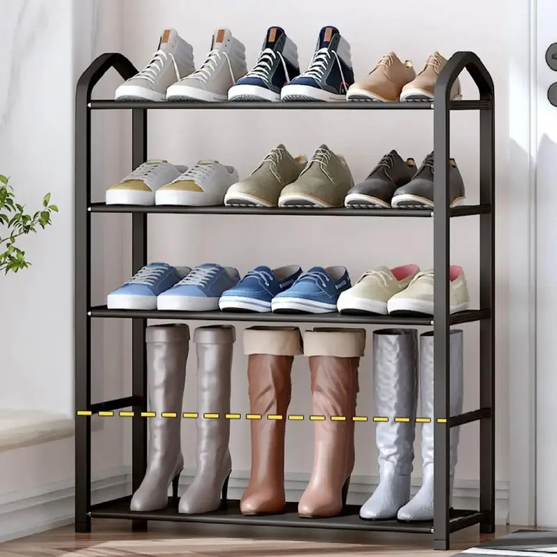 5-Tier Space-Saving Shoe Rack - Slim Modern Shoe Shelf for Entryway, Hallway & Closet | Lightweight Durable Shoe Organizer with Non-Slip Brackets | Compact Storage Solution for 12-20 Pairs of Shoes 4