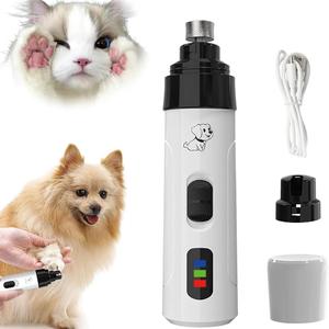 Pet Electric Nail Trimmer, 1 Box Pet Nail Polisher & Accessories, Rechargeable Pet Nail Clipper, Professional Dog & Cat Grooming Tool, Paw Trimmer