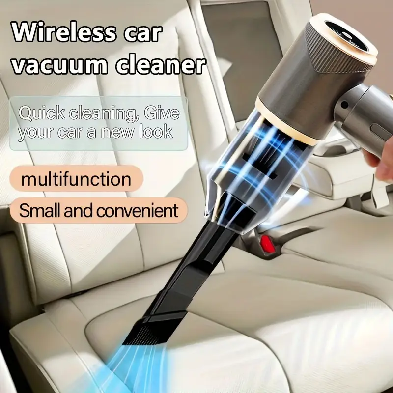 SHOP'S MART LTDA car vacuum cleaner with 8 accessories, wireless use, equipped with 1500 * 2 high-quality lithium batteries, with a floor suction head, can quickly clean the car and home 2