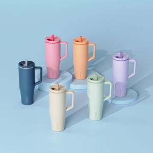 40oz Stainless Steel Vacuum Flask,  1/2 Counts  Leakproof Insulated Tumbler with Lid & Straw, Drinking Cup for Home Office Outdoor Camping, Drinkware