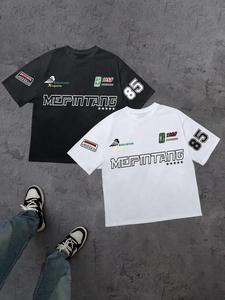 Men's Letter Print Round Neck Tee, Casual Short Sleeve Crew Neck T-shirt for Summer, Fashion Men's Top for Daily Wear