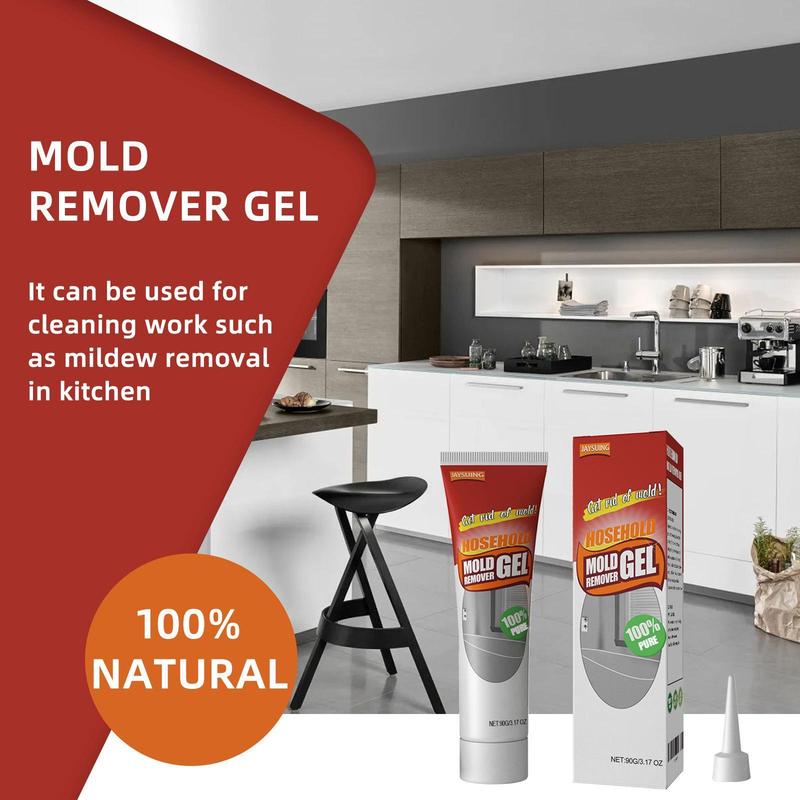Mold removal gel for cleaning stains and mold on white walls in bathrooms and kitchens. 2
