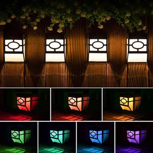 4 Pack Solar Fence Lights LED Garden Outdoor Pathway Step Deck Stairs Lighting