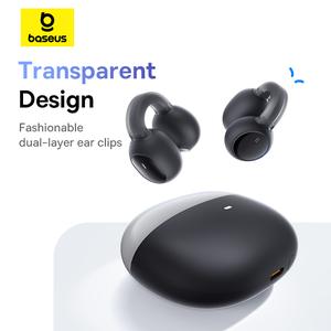 Baseus AirGo 1 Ring TWS Open Ear Clip On Wireless Earbuds for Sports, Lightweight and Pain-Free Listening Experience