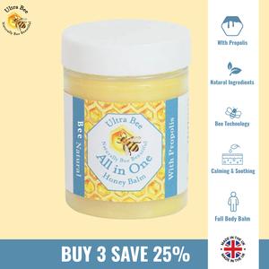 All In One Honey Balm | Propolis Balm | Multi-Use Moisturising Cream | Face, Body, Lips & Scalp | Hydrating Skin Care | Bee Blend
