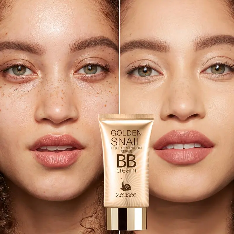 Golden Snail - Moisturizing Matte Finish BB Cream Foundation Primer, Full Coverage Concealer for All Skin Types, Pore-Hiding & Blemish Covering 7