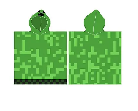 Children's Minecraft Hooded Towel 100% Cotton Age 3 - 6 years 1