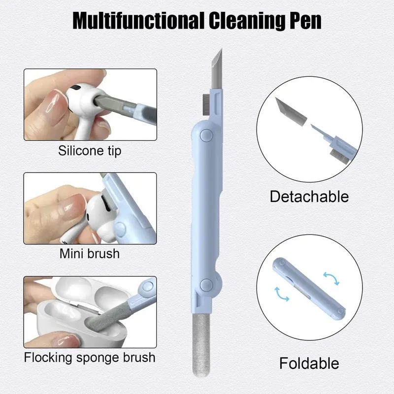 Mini 7 In 1 Computer Keyboard Cleaner PC Laptop Watch Camera Dust Cleaning Kit 4