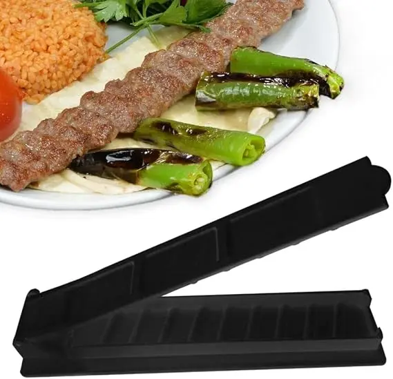 Manual Kebab Maker for Kitchen Outdoor Barbecue, Black Kabab Mould Turkish Kebab Brochette Maker - Utensils 2