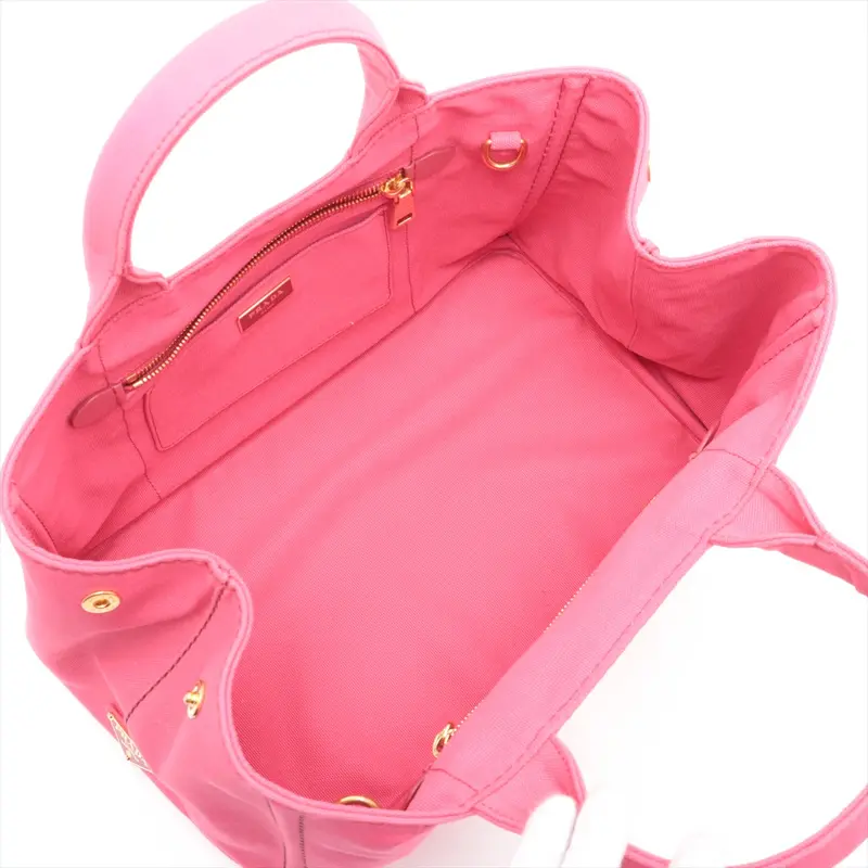 #1036 - Prada Canapa Pink 2 Way Handbag canvas BN2642 - Pre-owned 7