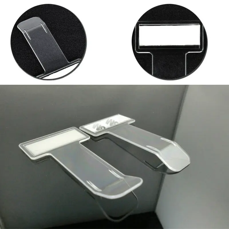 Transparent Car Vehicle Parking Ticket Receipt Permit Auto Fastener Card Bill Holder Clip Windshield Stickers Car Accessories 4