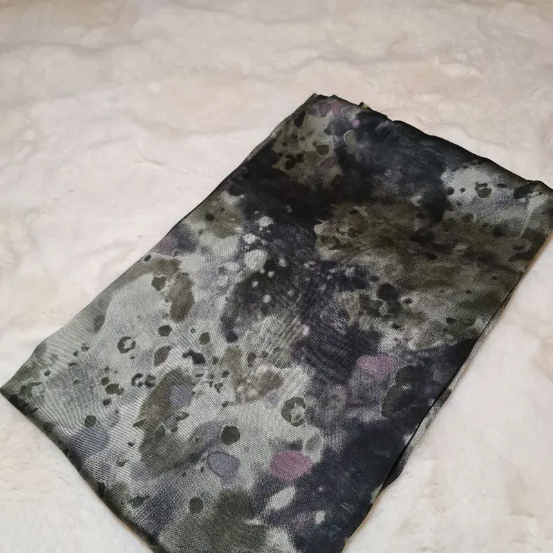 Water Color Printed Silky Chiffon Hijab for Women - Lightweight and Summer Style 3