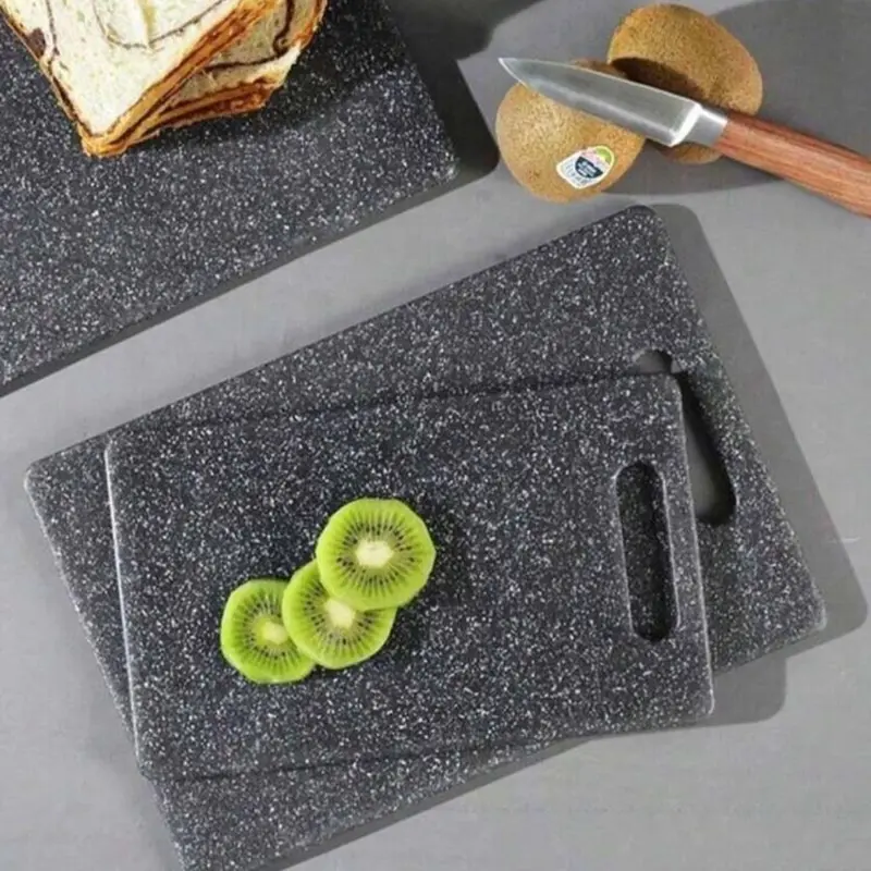 1/3Marble-Patterned Chopping Board Set for Kitchen, Cooked/Uncooked Separation, Household Fruit Cutting Board Knives 5