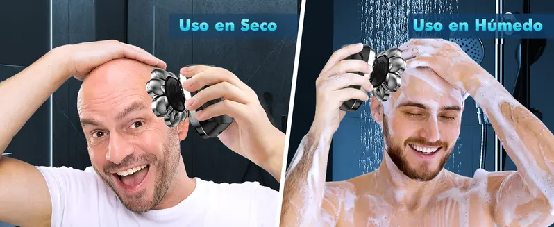 Product Introduction of Afeitadora Eléctrica para Hombres, 6 en 1 Afeitadora Eléctrica para Hombres con 8 Cabezales Rotativos, con Pantalla LED y Limpiador, IPX7 Impermeable, Recortador de Barba 6