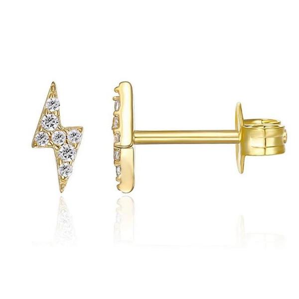Crystal Lightning Bolt Earrings 1