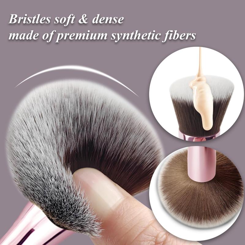 4 in-1 Makeup Brush Set, Foundation Brush,Blush Brush,Eyeshadow Brush,Powder Brush,Concealer Brush All-in-One Travel Makeup Brushes Double Ended Makeup Brush for Foundation, Concealer, and Powder 2