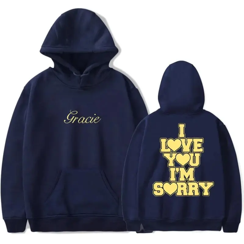 2 sided hoodie, Gracie Abrams I Love You I'm Sorry Hoodie, shirt US 0