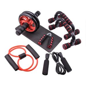 Workout Equipment, 7pcs Abdominal Roller Wheel, H Shaped Push Up Bars, Skipping Rope, Hand Grip Trainer, Resistance Band & Mat, Abdominal Muscle Trainer, Back To School Essentials, Home Exercise Accessories, Adjustable Dumbbells, Calisthenics Equipment