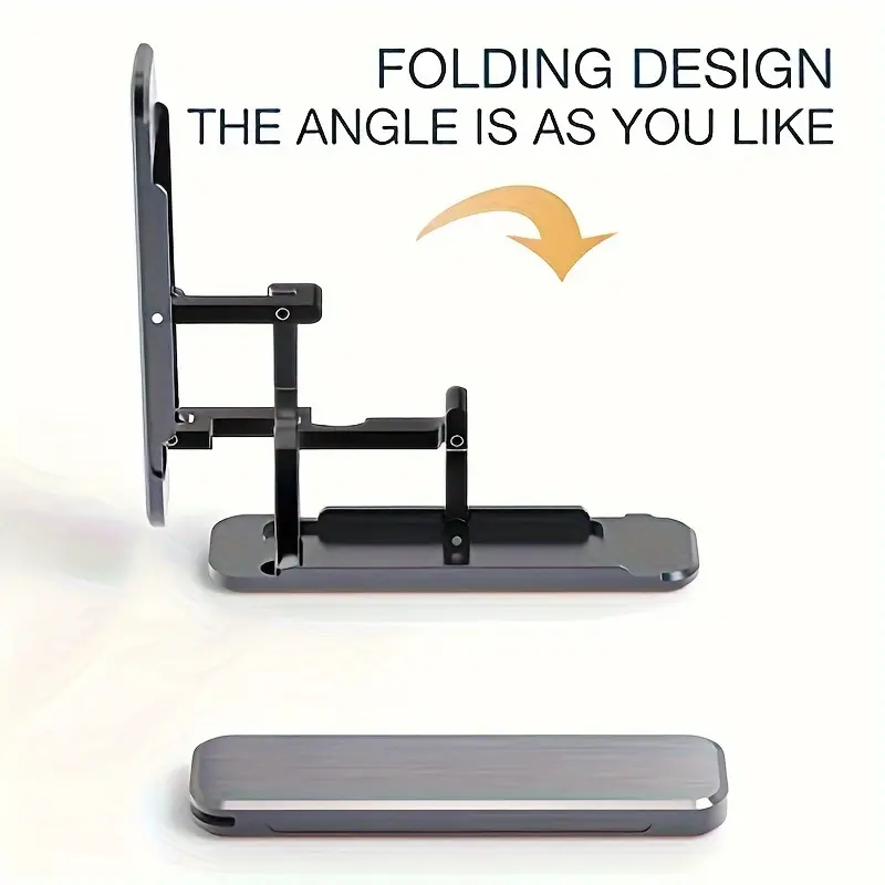 ANIELGARD  Creative Ultra-Thin Foldable Invisible Back Adhesive Phone Stand - Desktop Anti-Slip Design, Adjustable for Optimal Viewing. 5