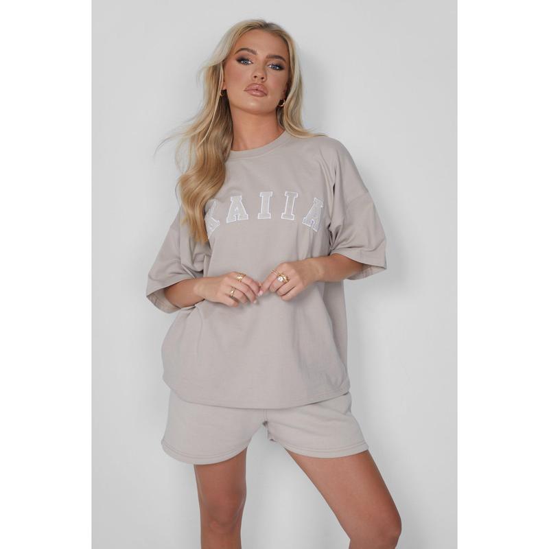 Kaiia Oversized T-shirt Stone 6