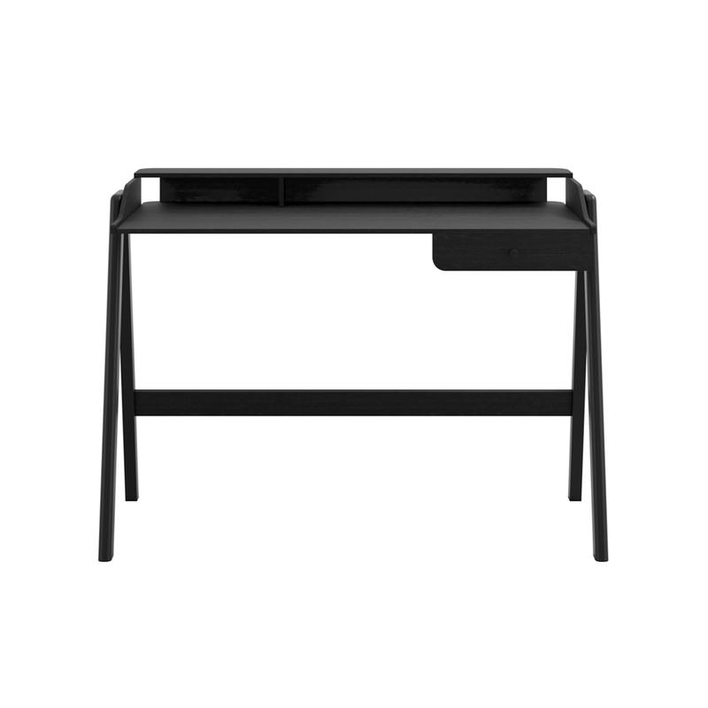 Lark Matt Black Wooden Office Desk - Modern Cosy Workspace Furniture 5