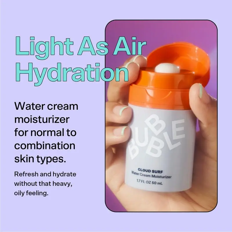 Bubble Skincare Moisturizer:Level Up Balancing Face Moisturizer/Cloud Surf Water Cream Face Moisturizer/Slam Dunk Face Moisturizer for Normal to Dry Skin, Unisex 4