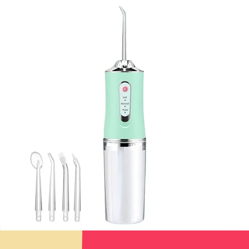 4-Pack Electric Water Flosser with Smart Chip, Portable Oral Irrigator with Detachable Water Tank, USB Rechargeable Lithium Battery, Deep Teeth Cleaning for Orals, Ideal for Back to School, Christmas, Halloween, Birthday 0
