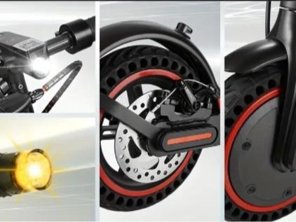 Electric Scooter, 10 Inch Electric Scooter Adult Electric Scooter, 30km Long Distance, 3 Speed ​​Modes, with APP Control, Dual Braking System, Dual Shock Absorption, Fast Charging Foldable Electric Scooter for Adults and Teenagers 8
