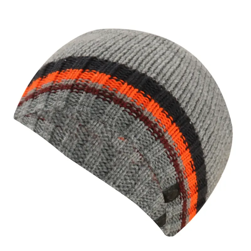 A2Z Mens Hats Stripe Beanie Hat Fleece Lined Soft Feel Stretchy Durable Stylish Winter Warm Cozy Caps Comfortable Lightweight Breathable Cold Weather Fashionable Indoor Outdoor Hats 1