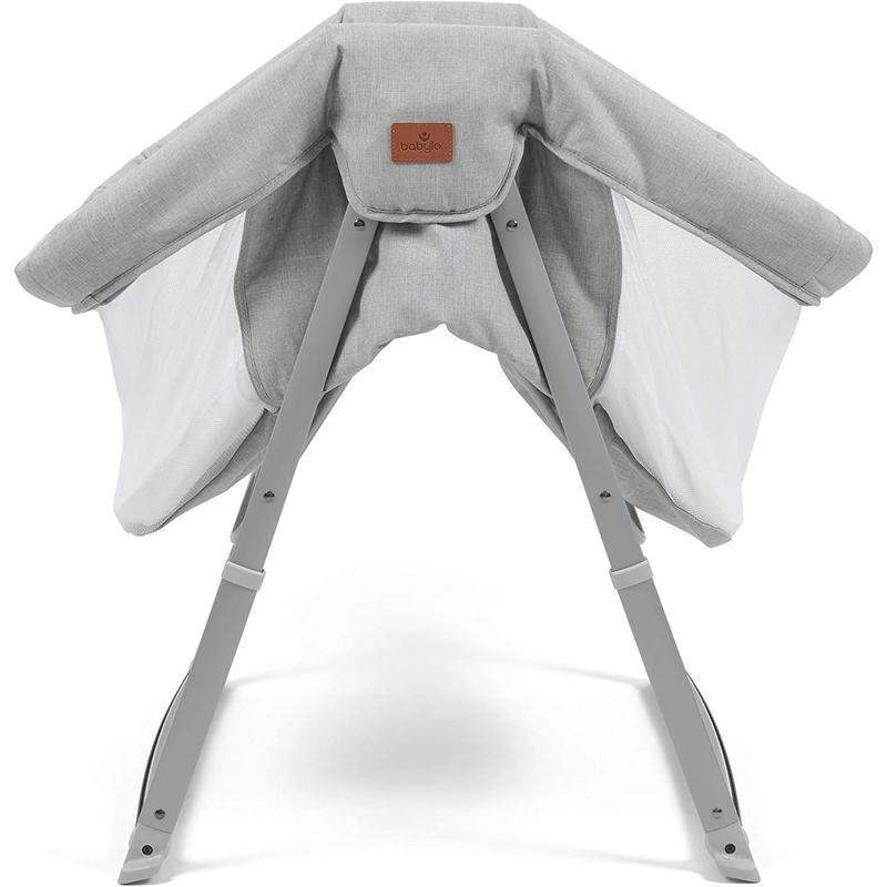 Sleep and Stay Folding Crib Folds with One Hand Includes Travel Bag, Grey, 1