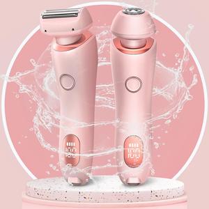 Electric Shaver with Close and Smooth Shave, 2 Replaceable Blades, 1 Set USB Rechargeable Portable Body Hair Trimmer, Painless Hair Trimmer for Face, Beard, Arm, Leg, Armpit, Grooming Kit, Winter Gift, Valentine's Day Gift