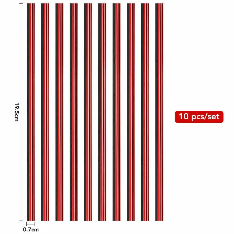 10× Car Accessories Interior Air Conditioner Air Outlet Decoration Stripes Cover 4