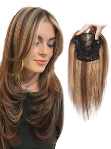 10 Inch Long Straight Lace Front Hair Topper for Women, Gorgeous Fluffy Hair Topper for Daily & Party Hairstyle Decoration, Striking Natural Fluffy Hair Topper for Women