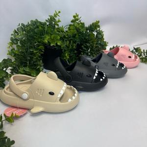 Children's Shark Character Sliders with Moveable Back - Fun Footwear for Kids