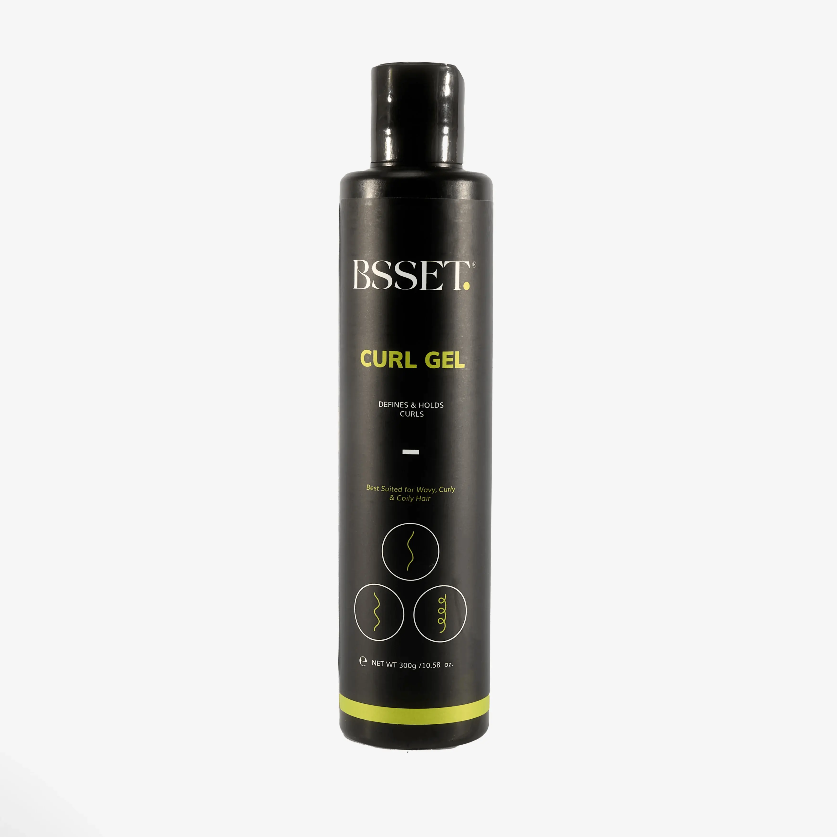 BSSET Curl Gel 300ml | Strong Hold for Curly, Wavy & Coily Hair | With Aloe Vera & Castor Oil | Frizz-Free Definition & Shine Haircare Nourishing Hydrating styling cream cast curling