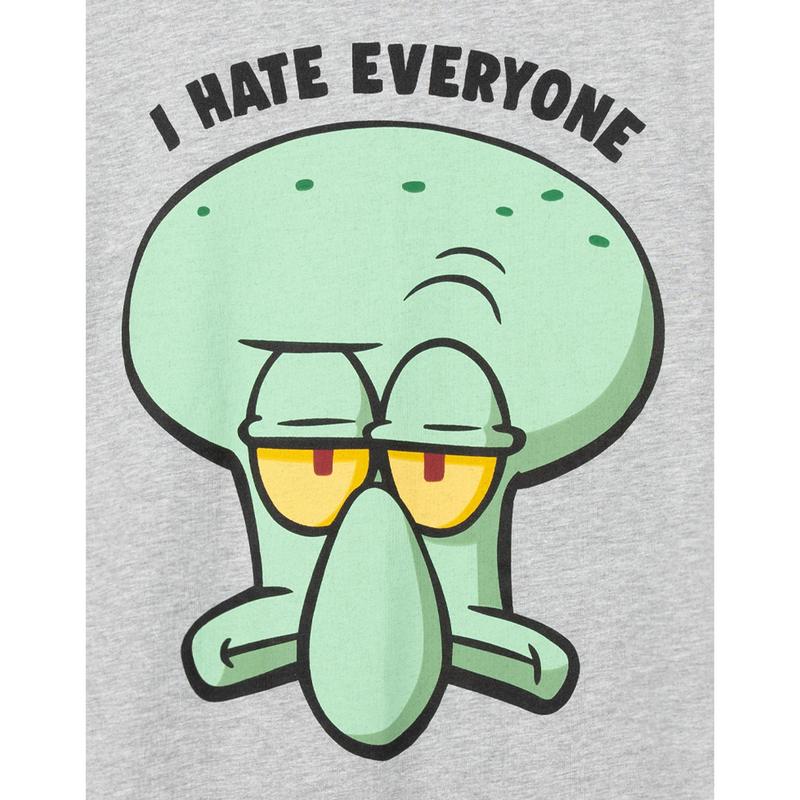 Vanilla Underground x SpongeBob SquarePants Mens Grey Squidward Short Sleeve Long Leg Pyjama Set 5