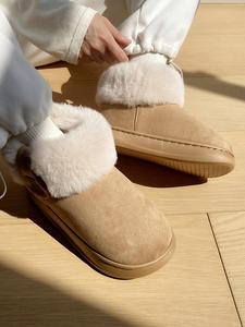 Autumn Winter Outfit Women's Cute Bear Design Fluffy Lined for Women, Slipper Boots, Boots with The Fur, Trendy Soft Fuzzy Ankle Boots, Chic Warm Soft Comfy Slipper Boots, Autumn Winter Outfit