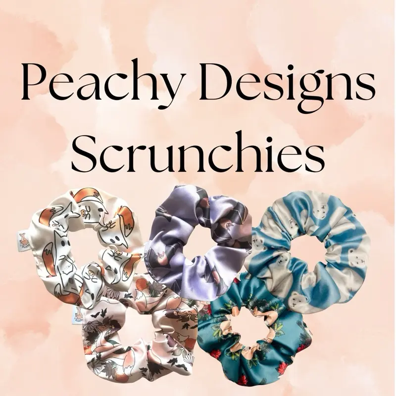 Peachy Fox Handmade Autumn Scrunchies