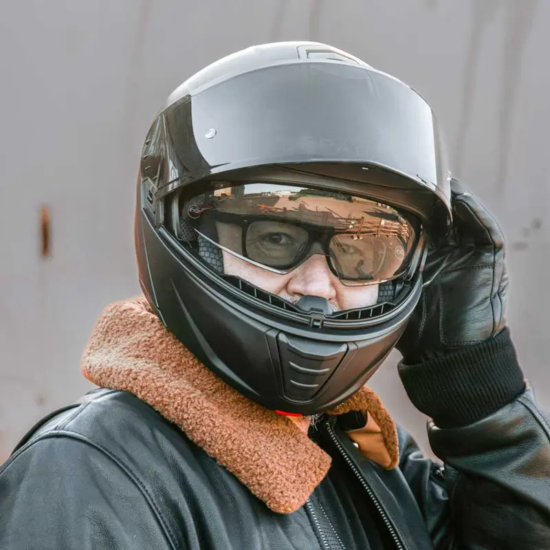 Spada Orion 2 Flip Up Motorcycle Helmet - Matt Black 5