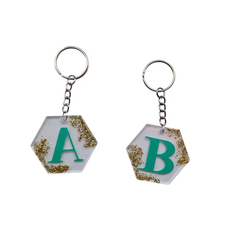 personalised initial keychain 2
