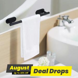 Wall Mounted Towel Rack, 1 Piece Stainless Steel Towel Holder without Drilling, Bathroom Towel Rack, Bathroom Organizer, Bathroom Accessory, Bathroom Shower Equipment, Bathroom Essentials Accessories, Bathroom Decorations Set