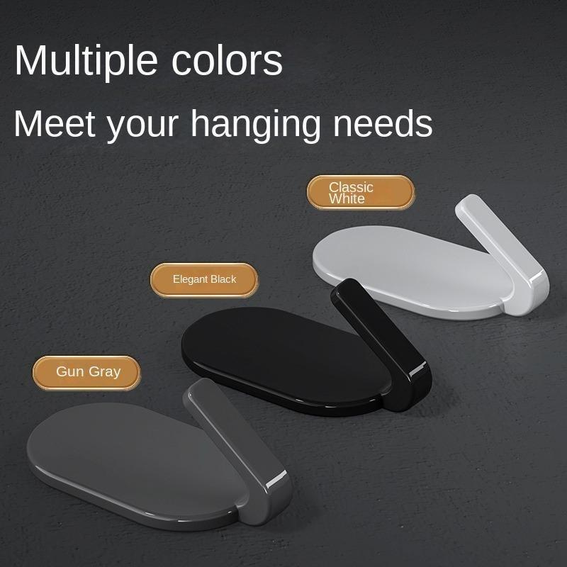 5pcs Heavy-Duty Adhesive Hooks, No Drilling Needed, Ideal For Bathroom And Toilet, Effortlessly Hang Towels On Walls Or Doors, Leaves No Traces Behind 3
